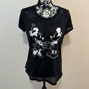 Disney MNG Jeans Mickey & Minnie burnout tee